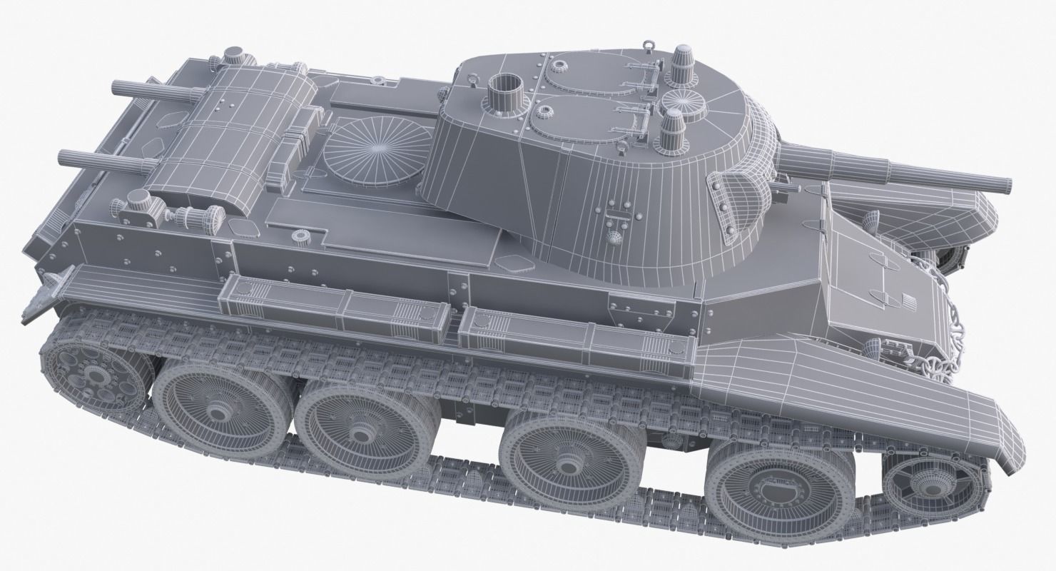 Tank BT 7 Clay Mental Ray 3D model_19