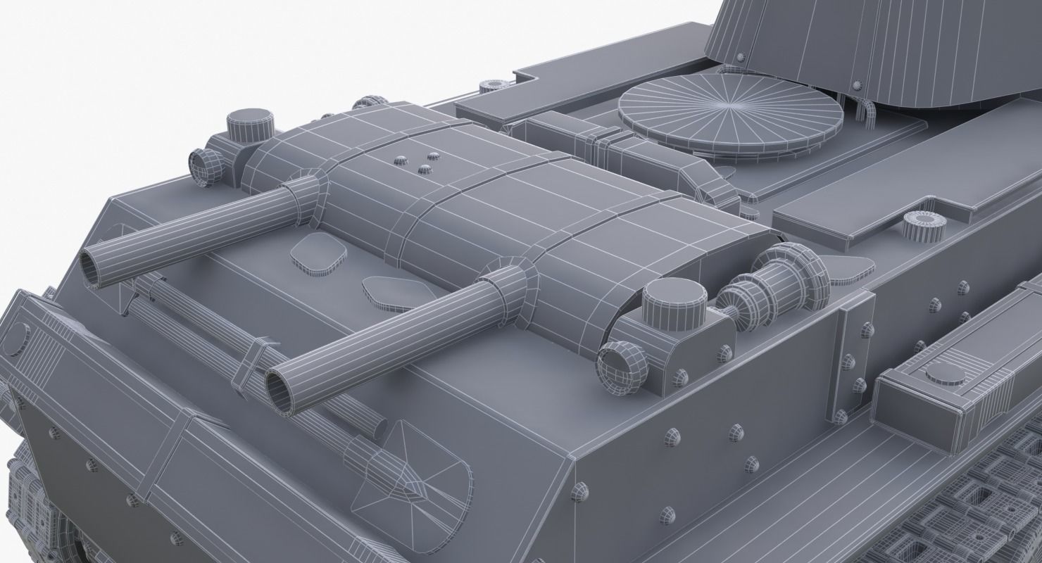 Tank BT 7 Clay Mental Ray 3D model_22