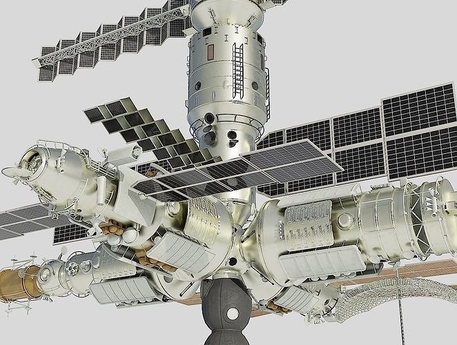 Mir space station 3D model