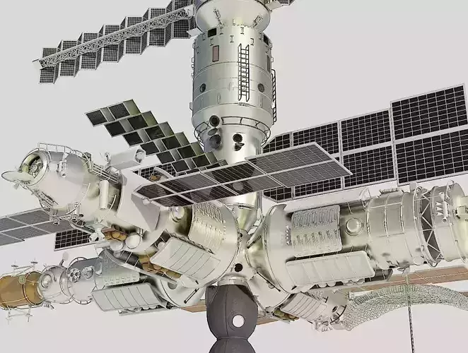 Mir space station 3D model