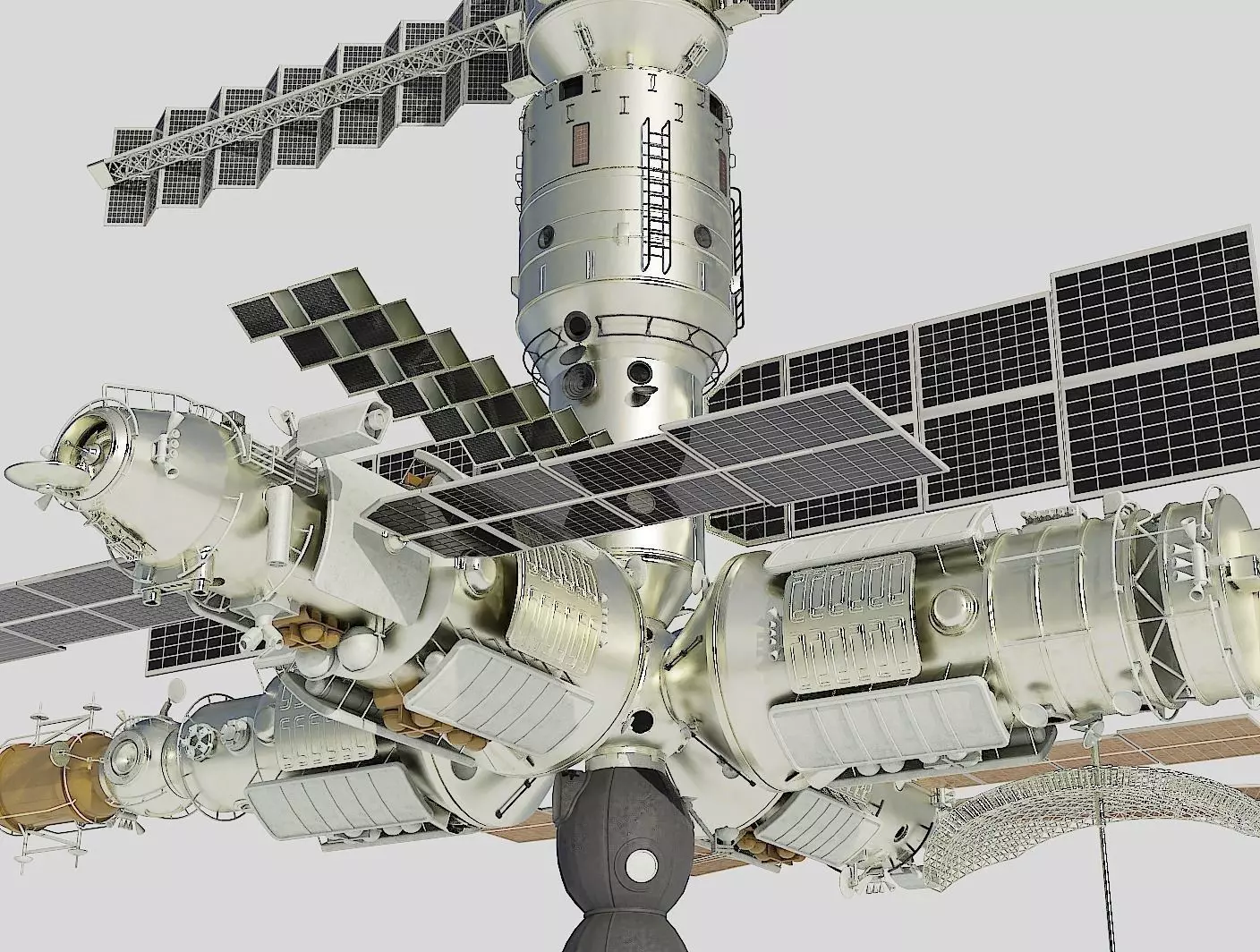 Mir space station 3D model_0