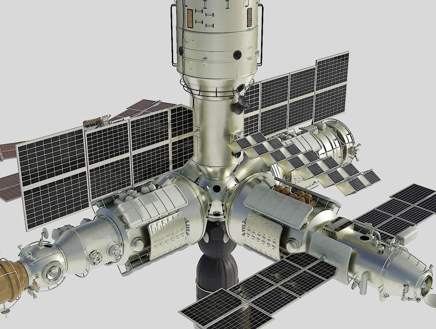 Mir space station 3D model_4