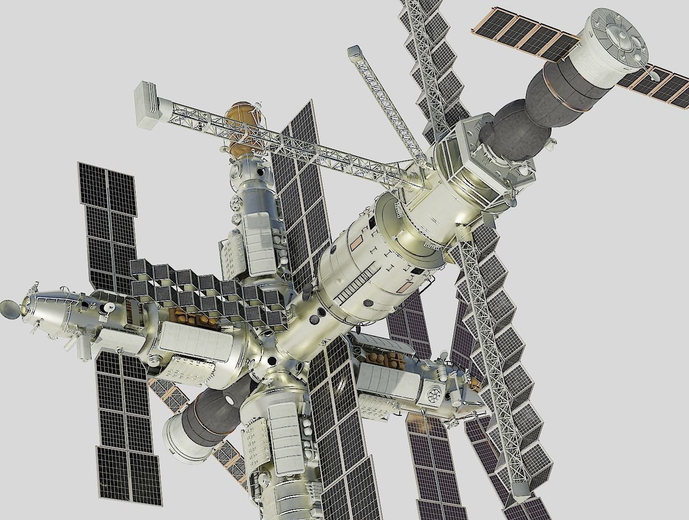 Mir space station 3D model_2