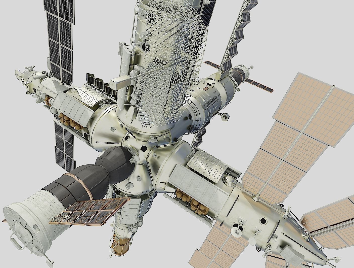 Mir space station 3D model_10