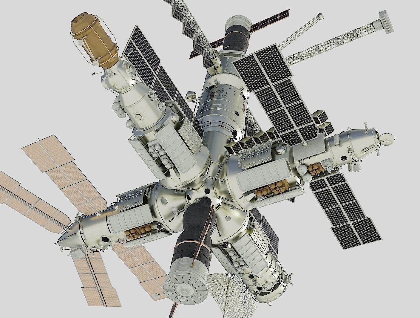 Mir space station 3D model_1