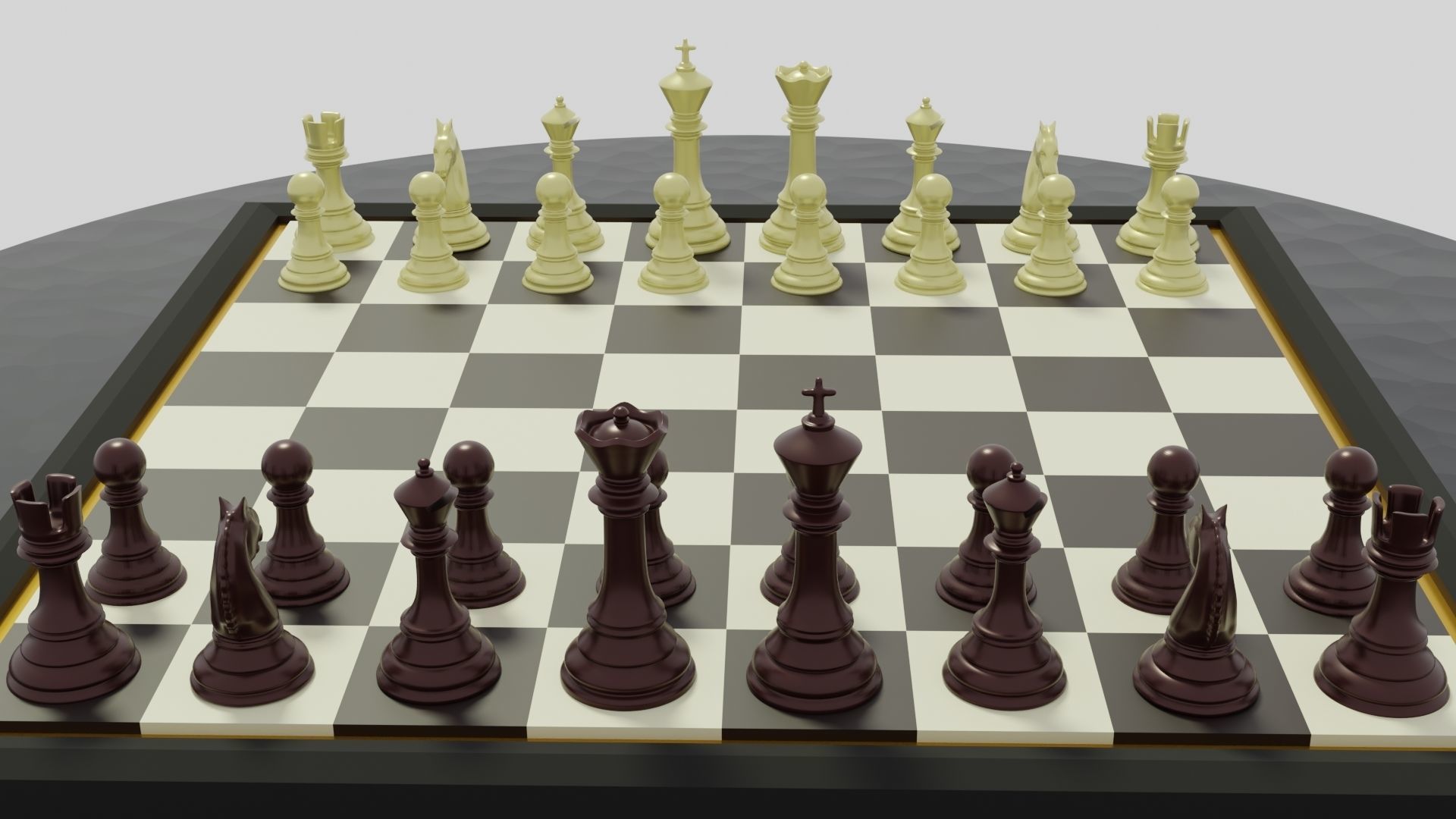 Classic Chess Set Pieces 3D Printable 3D print model_3