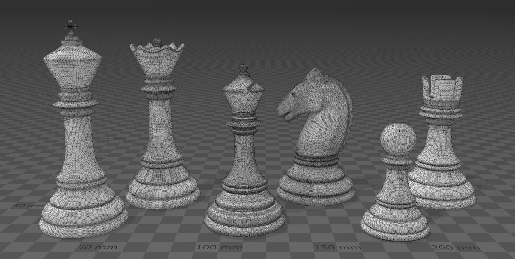Classic Chess Set Pieces 3D Printable 3D print model_5
