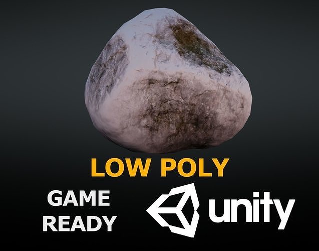 Rock low poly Low-poly 3D model