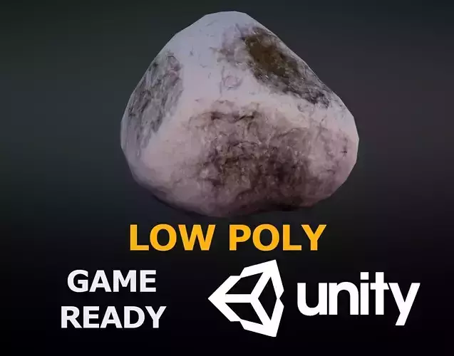 Rock low poly Low-poly 3D model