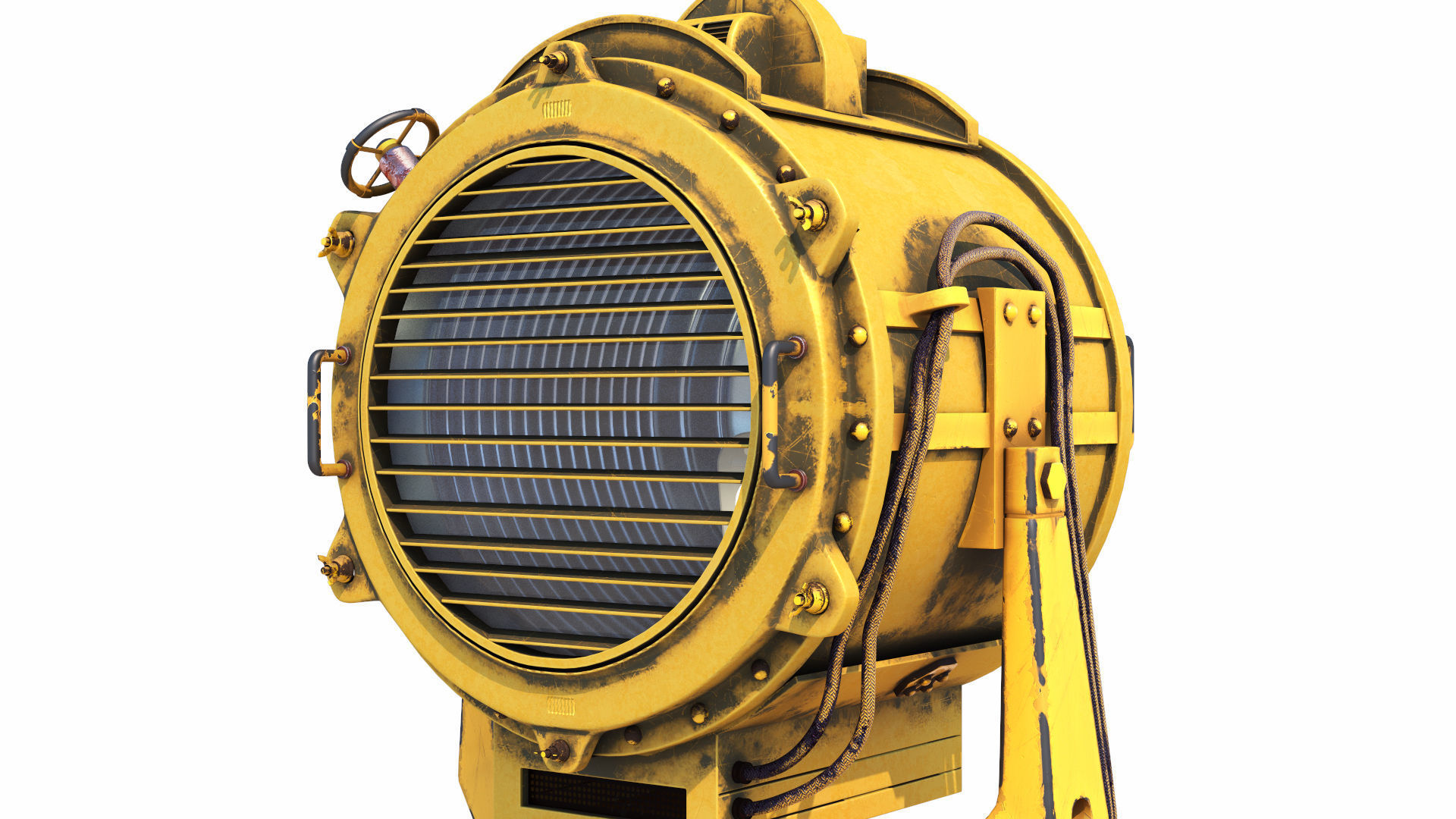 Searchlight speaker Low-poly 3D model_11