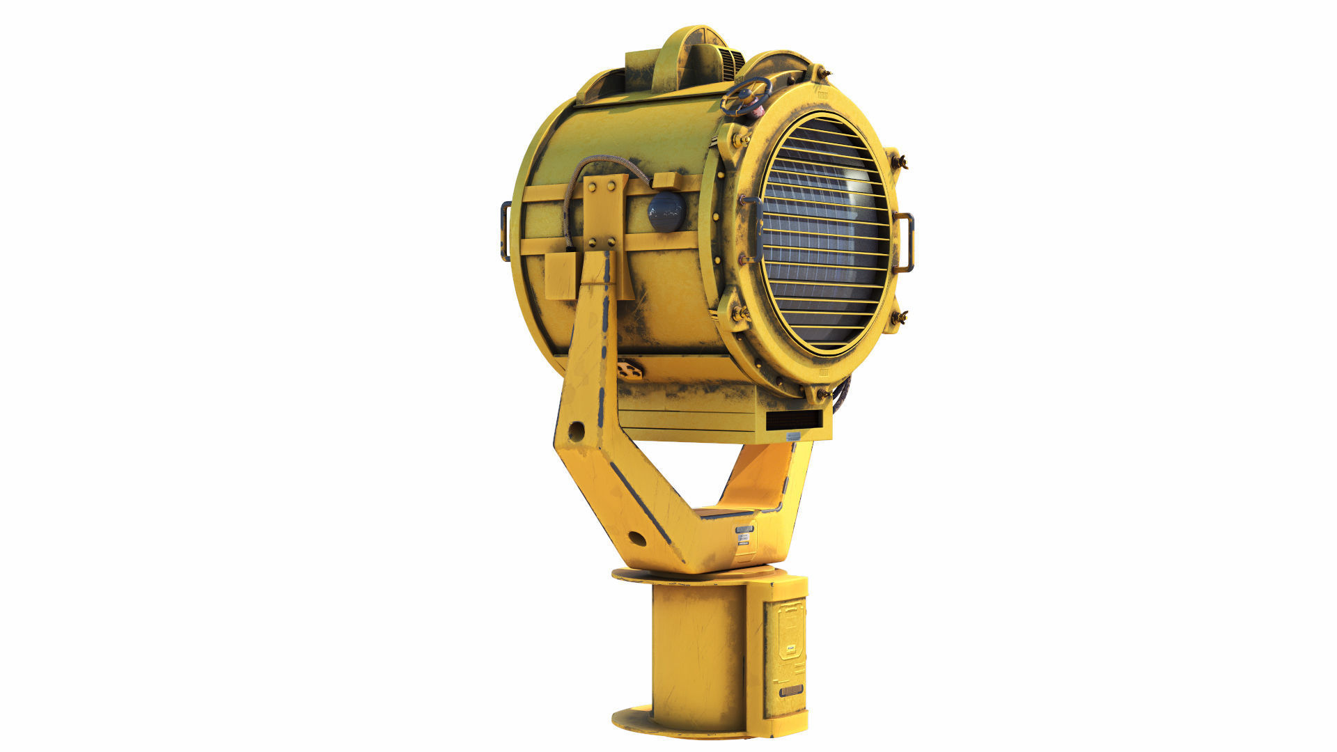 Searchlight speaker Low-poly 3D model_1