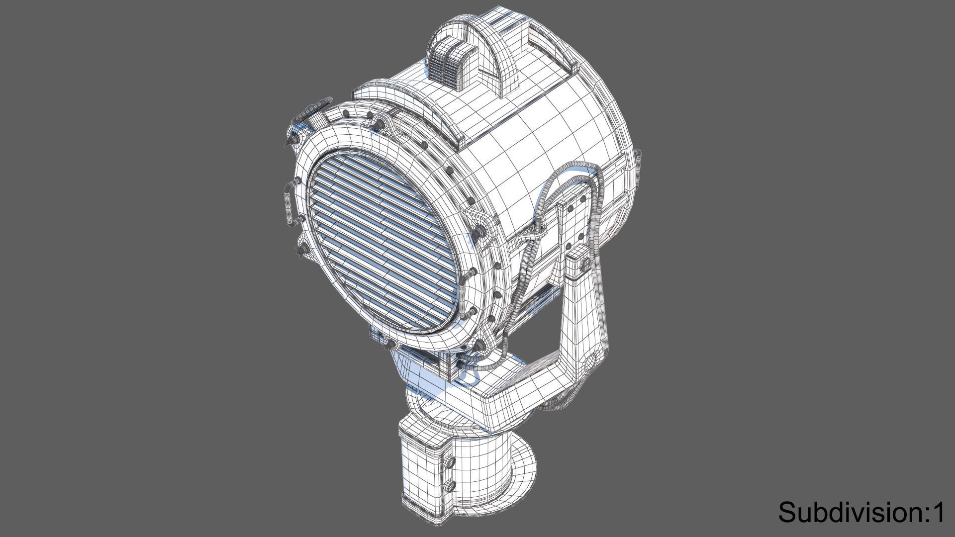 Searchlight speaker Low-poly 3D model_30