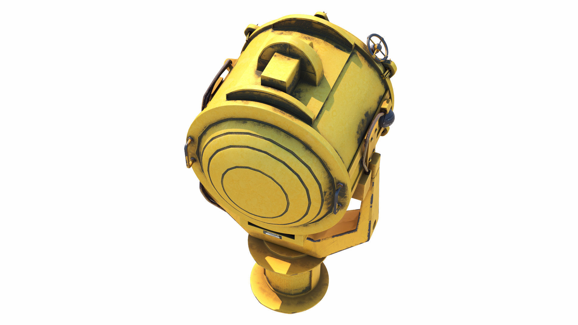 Searchlight speaker Low-poly 3D model_10