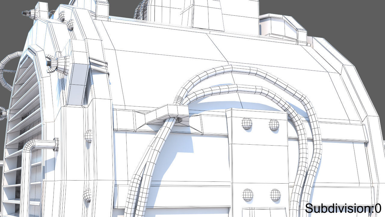 Searchlight speaker Low-poly 3D model_24