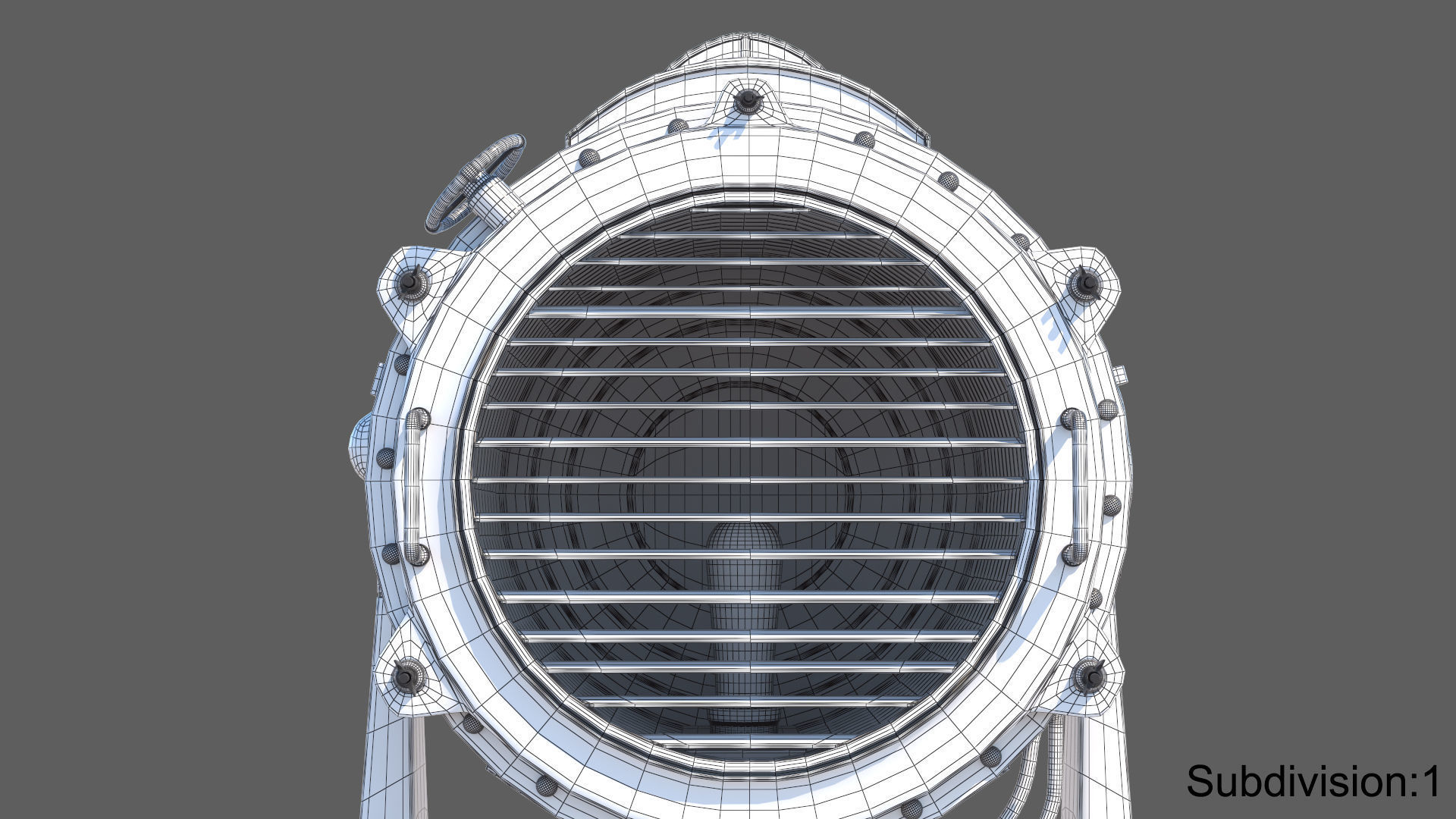 Searchlight speaker Low-poly 3D model_37