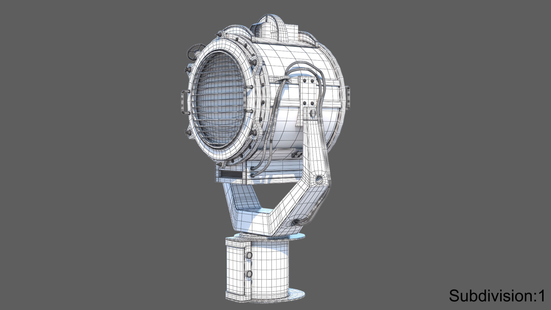 Searchlight speaker Low-poly 3D model_26