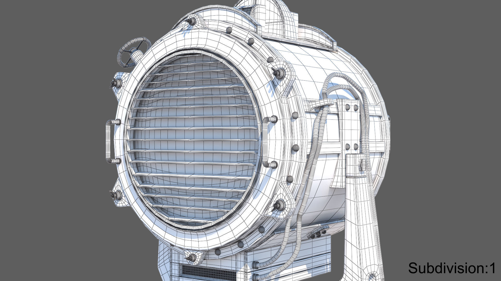 Searchlight speaker Low-poly 3D model_33