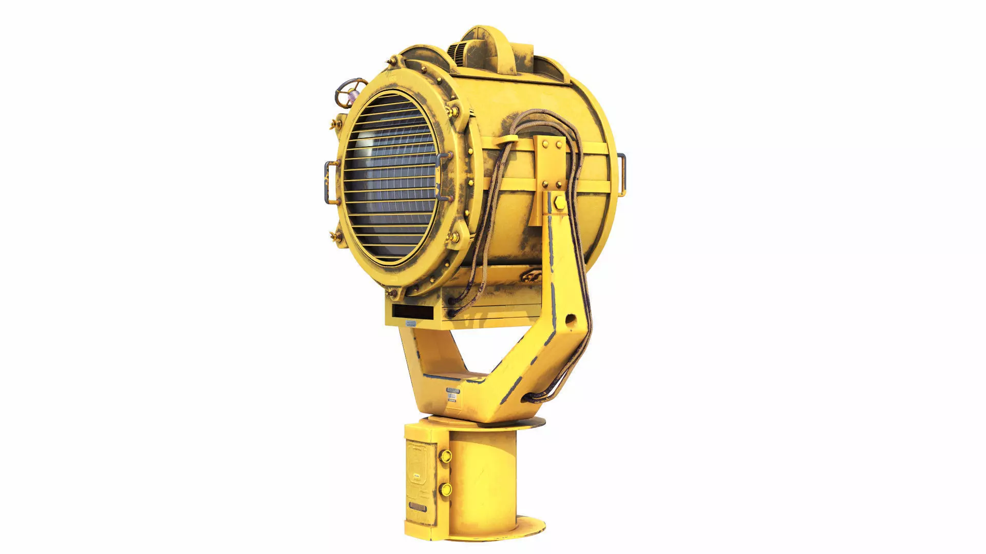 Searchlight speaker Low-poly 3D model_0