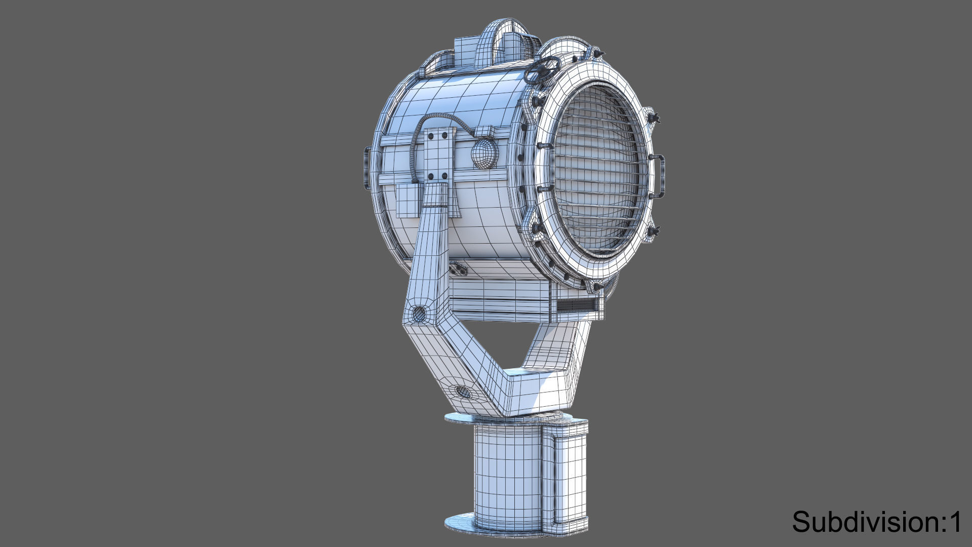 Searchlight speaker Low-poly 3D model_27