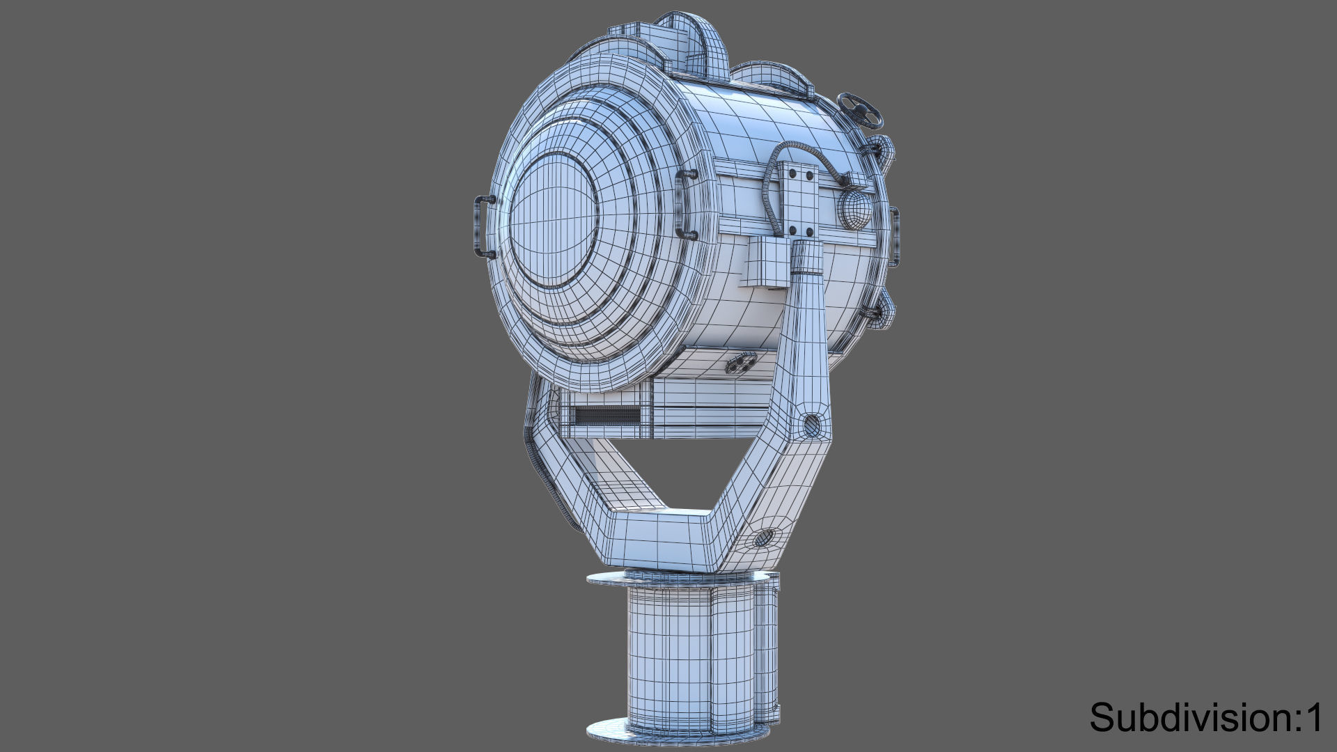 Searchlight speaker Low-poly 3D model_29