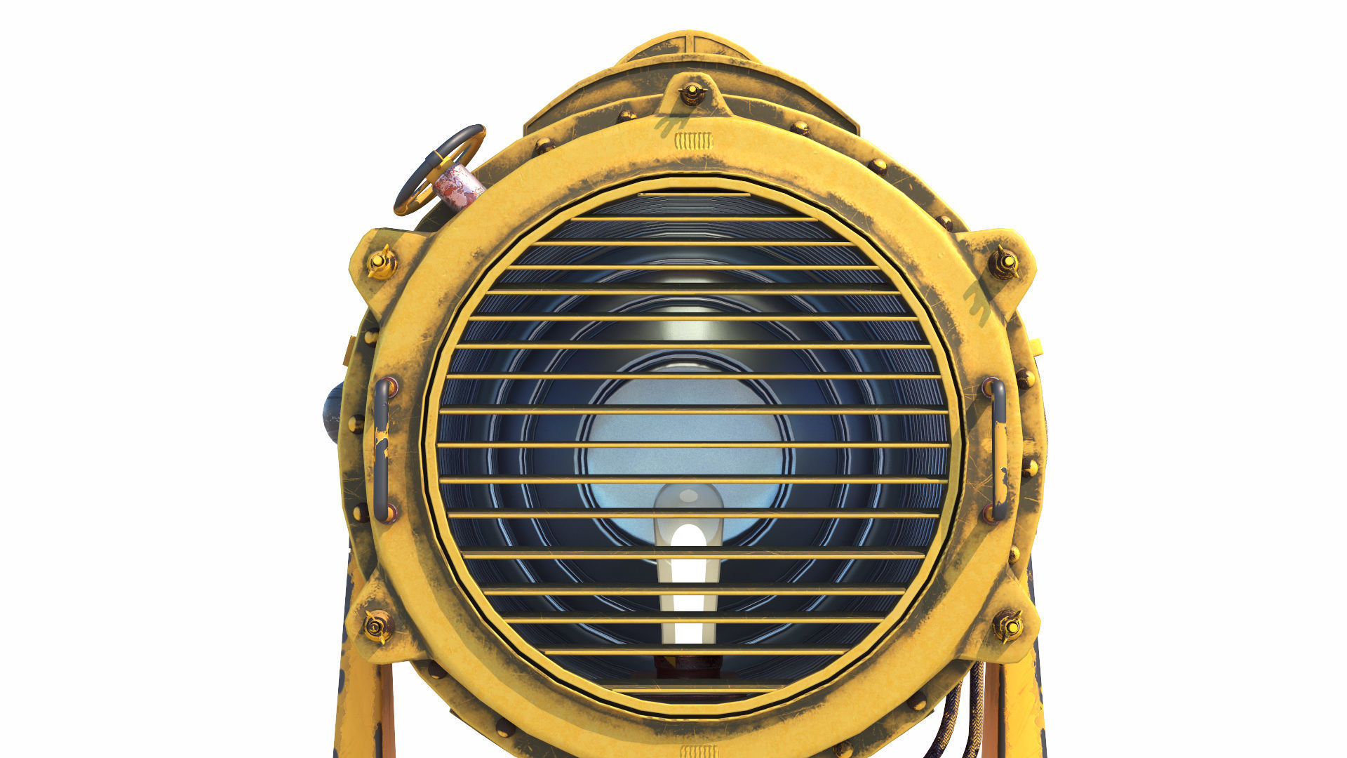 Searchlight speaker Low-poly 3D model_5