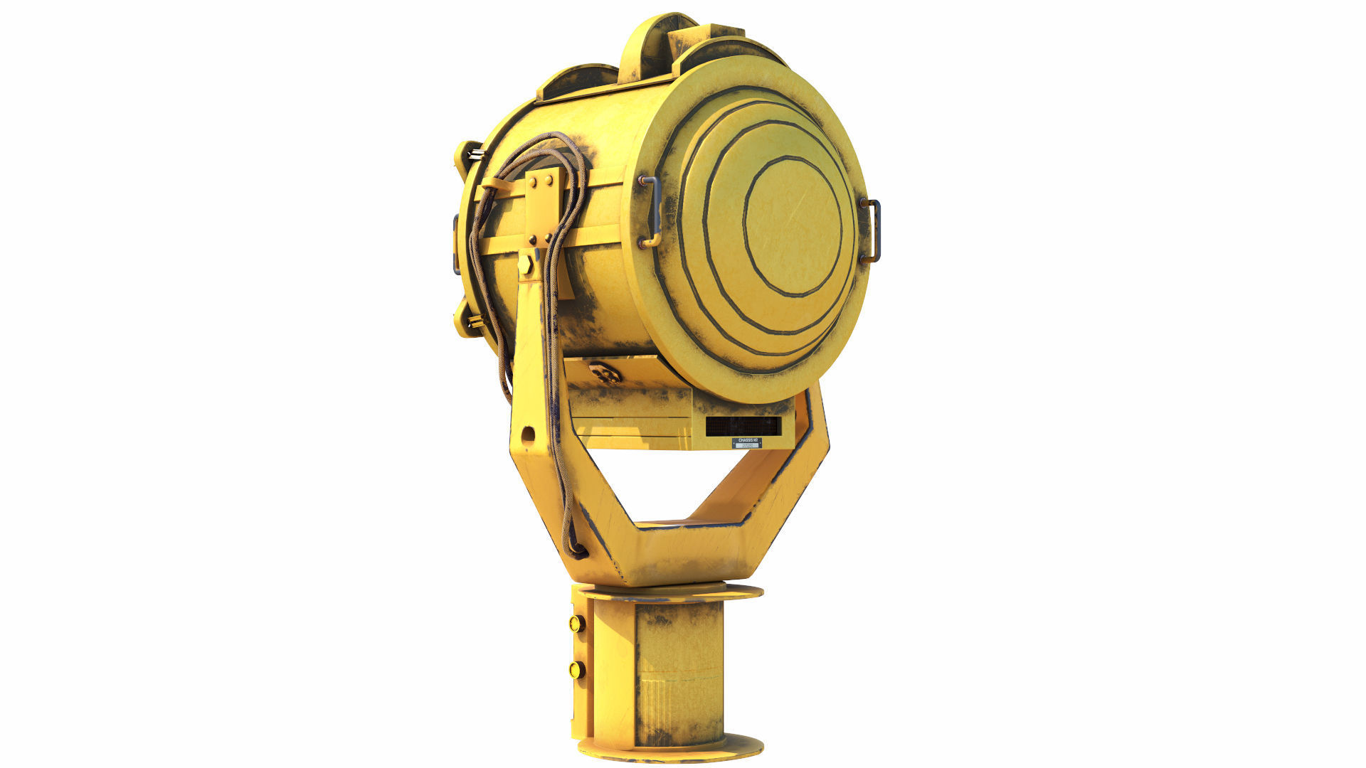 Searchlight speaker Low-poly 3D model_6