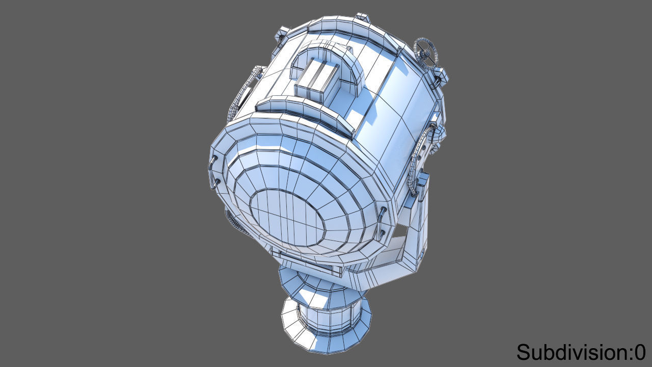 Searchlight speaker Low-poly 3D model_20