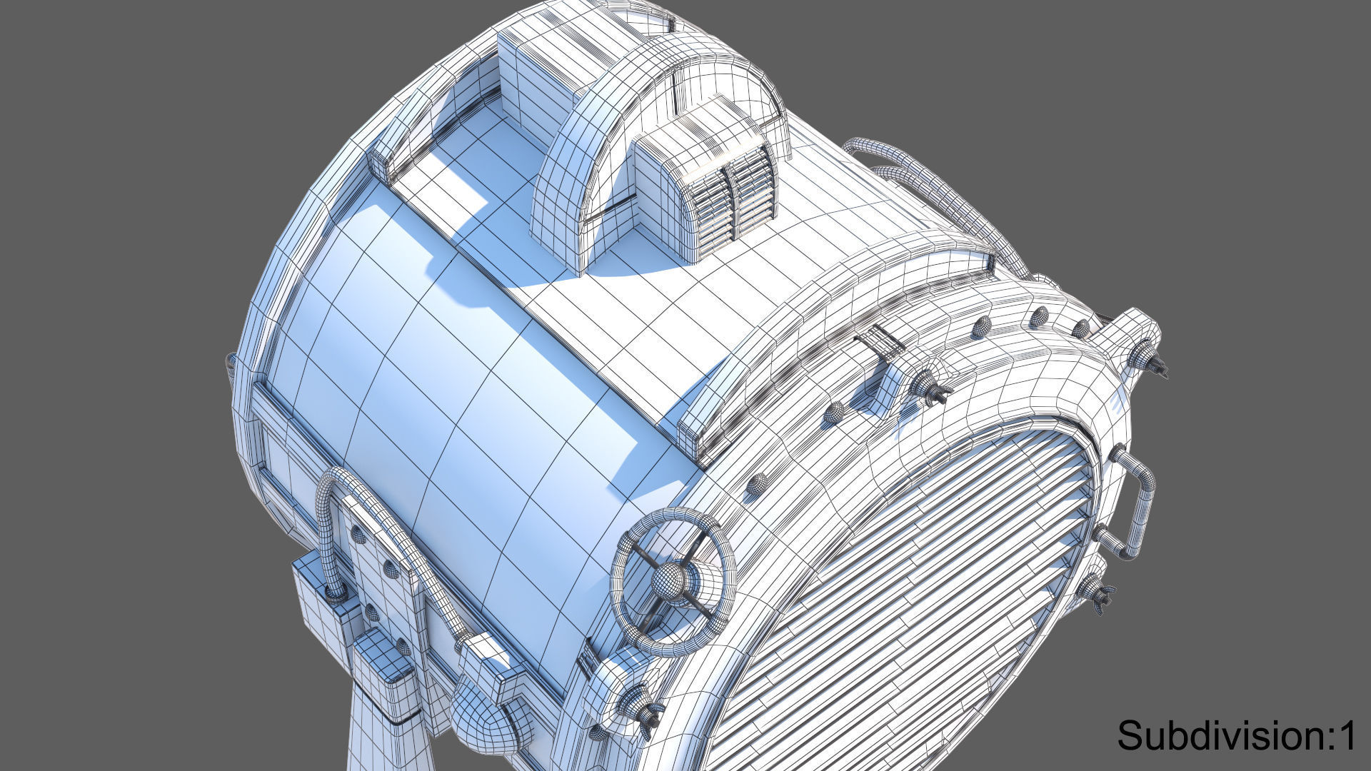 Searchlight speaker Low-poly 3D model_34