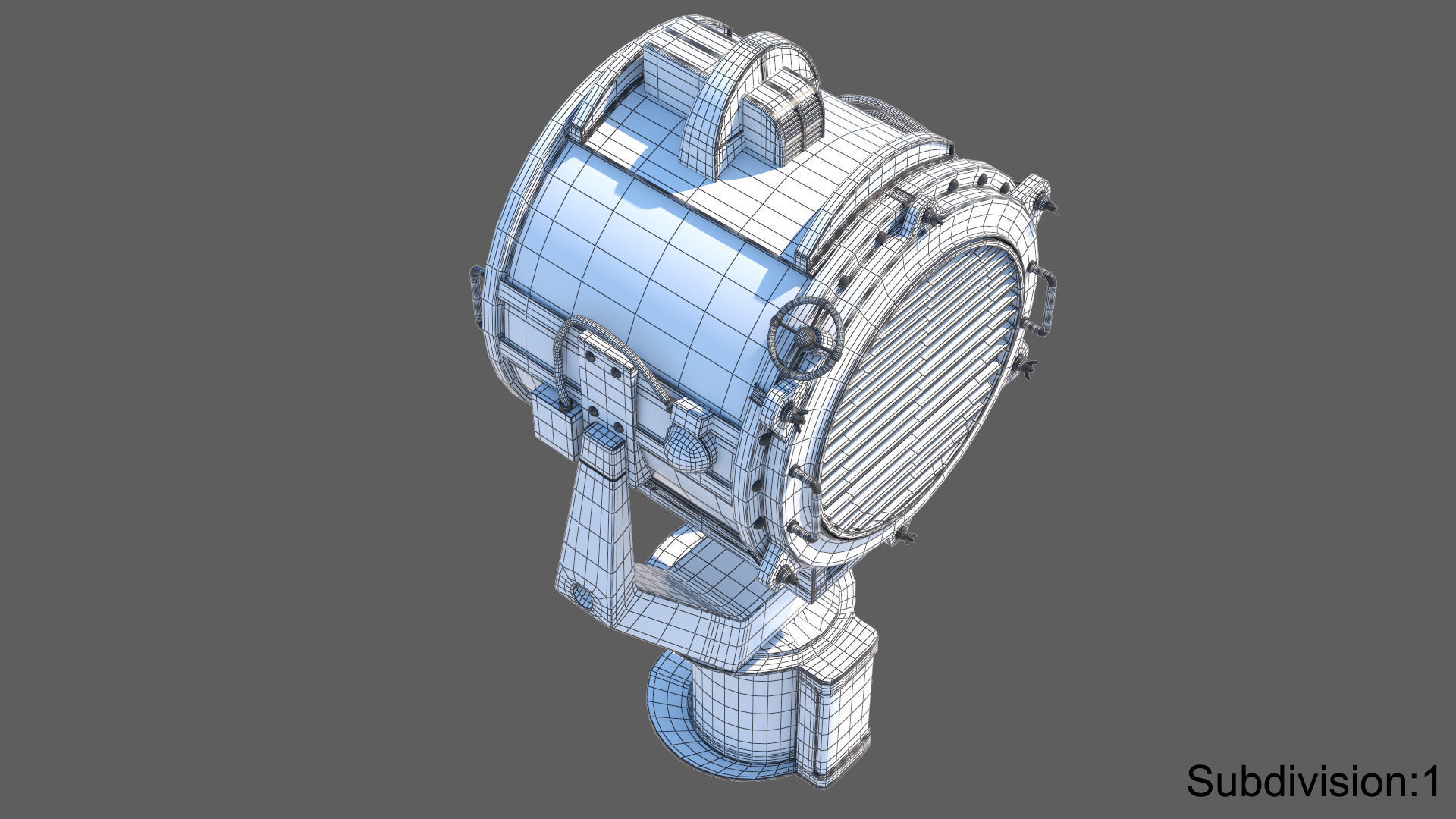 Searchlight speaker Low-poly 3D model_31