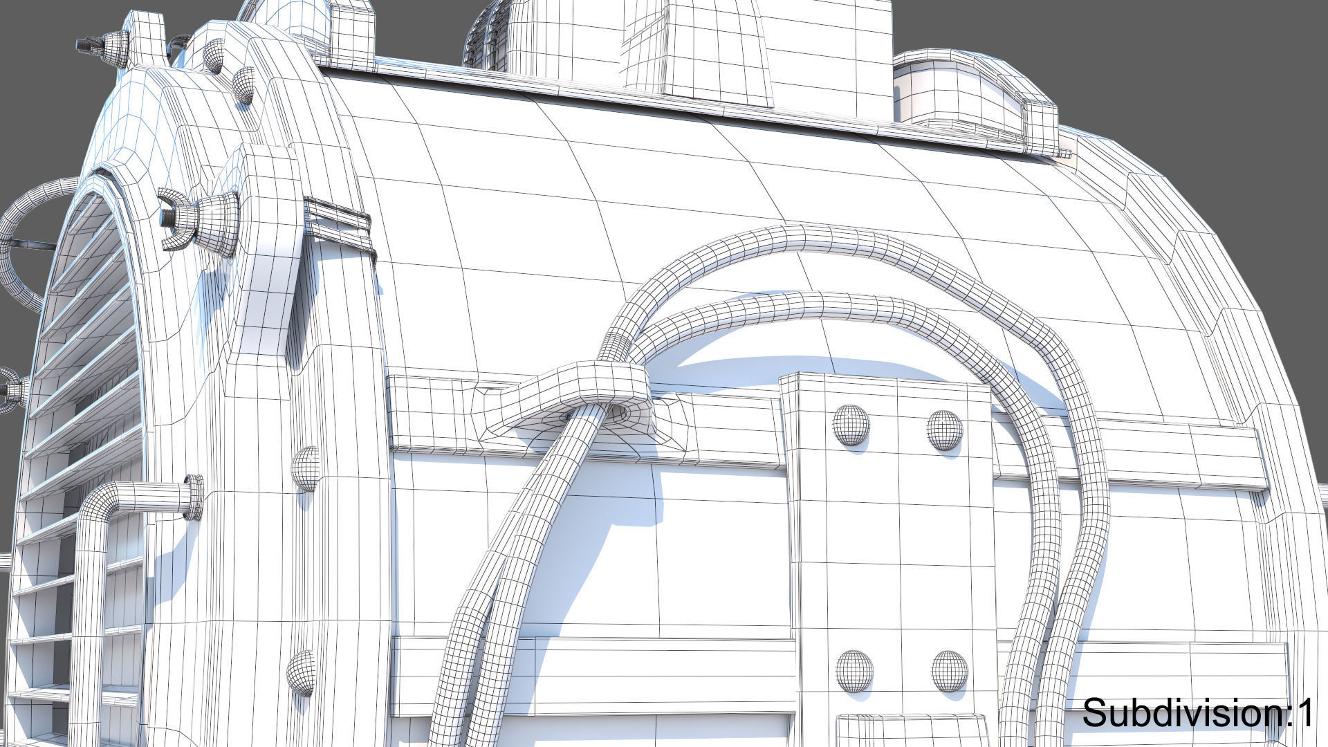 Searchlight speaker Low-poly 3D model_36