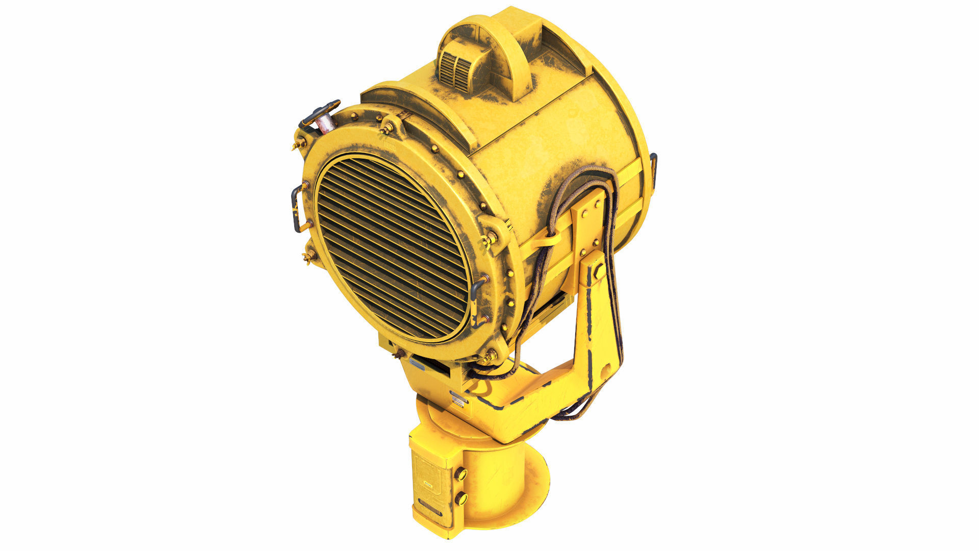 Searchlight speaker Low-poly 3D model_8