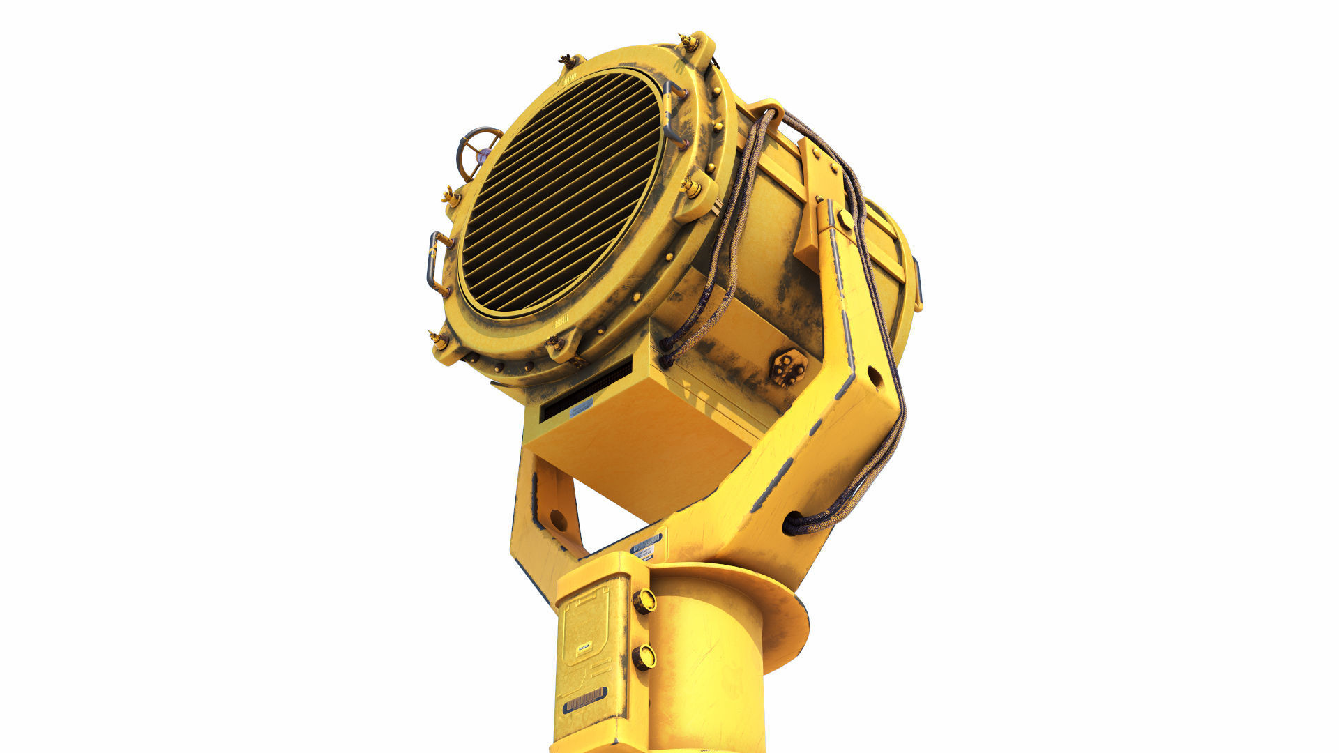 Searchlight speaker Low-poly 3D model_13