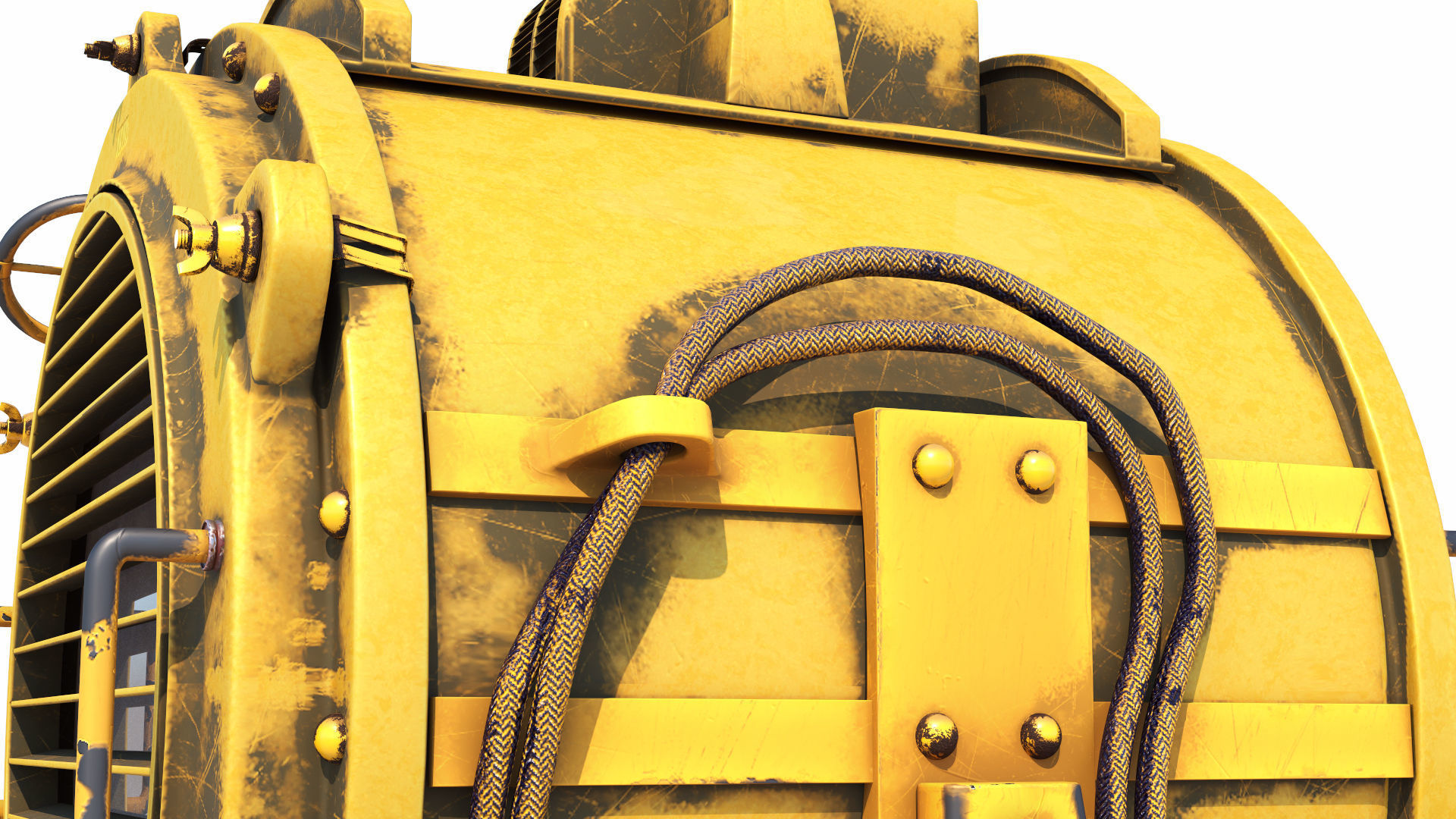 Searchlight speaker Low-poly 3D model_2