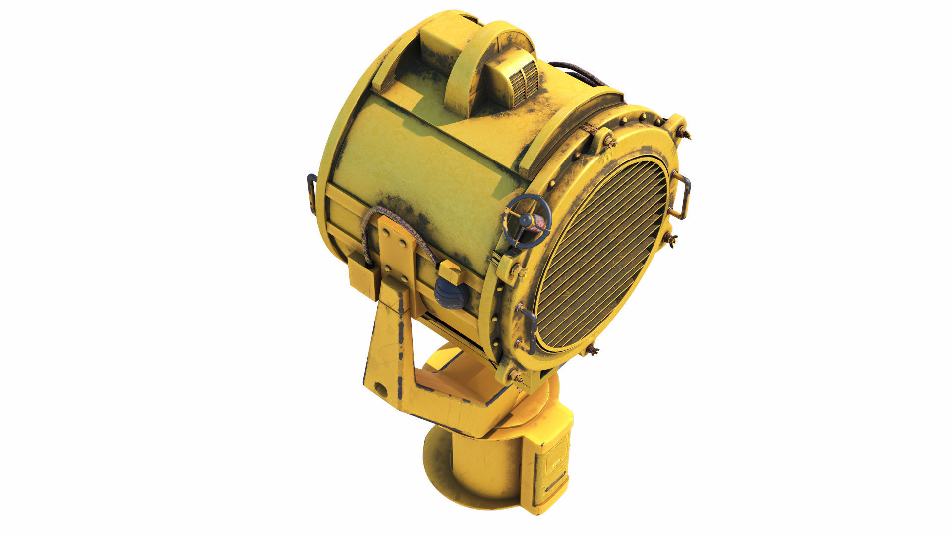 Searchlight speaker Low-poly 3D model_9