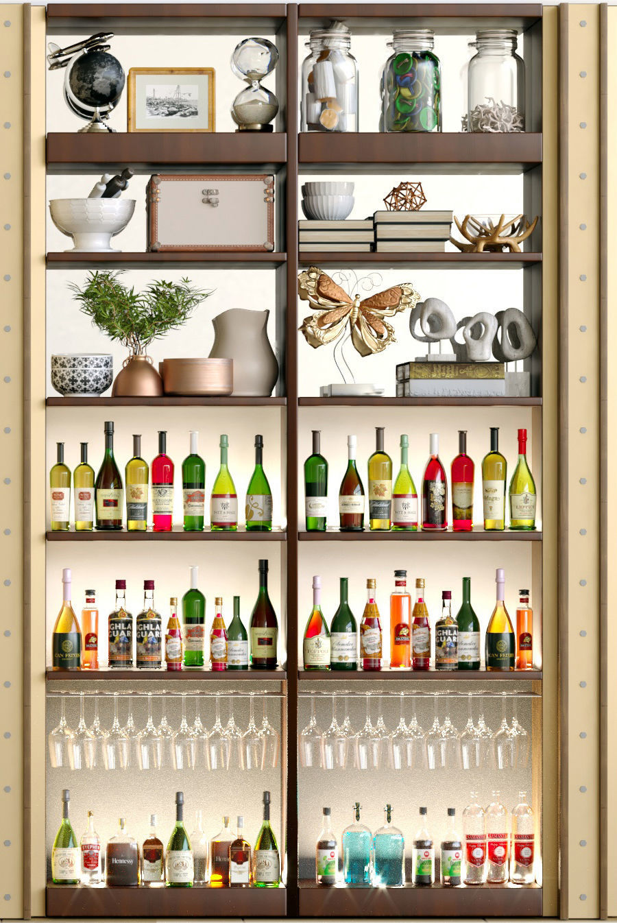 Alcohol Bar Set 3 3D model_3