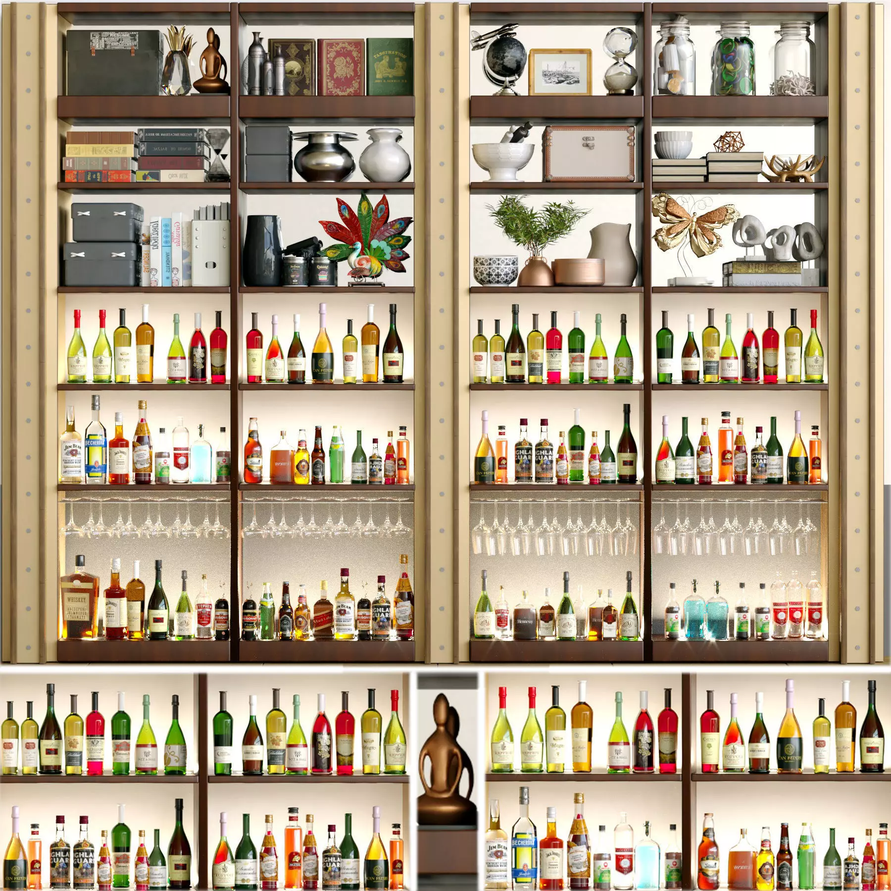 Alcohol Bar Set 3 3D model_0