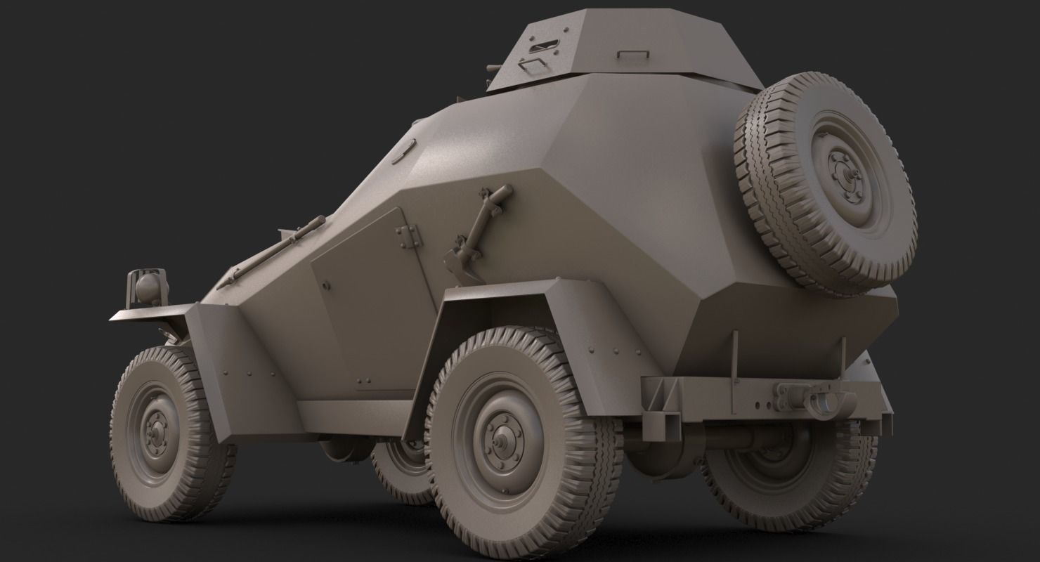 BA 64 Clay Mental Ray 3D model_4