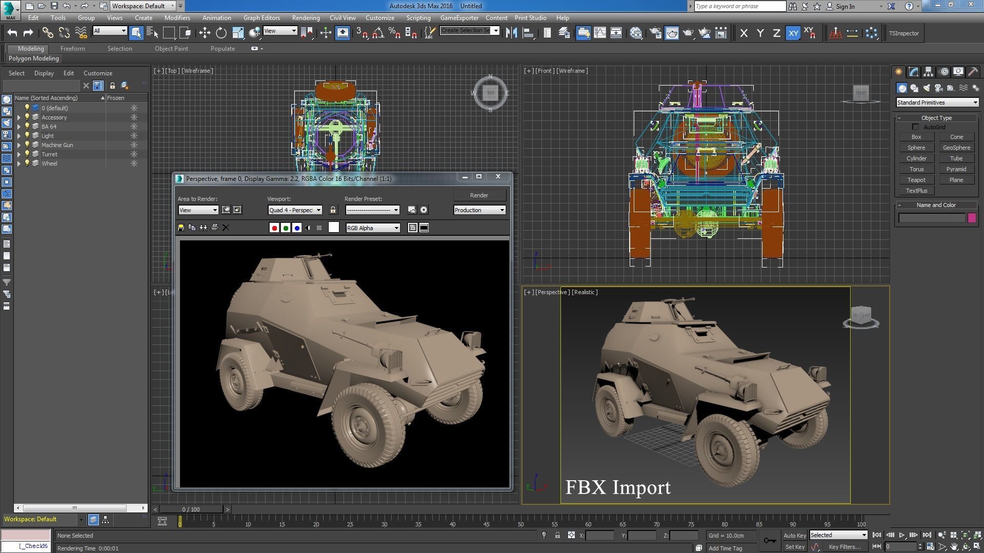 BA 64 Clay Mental Ray 3D model_28