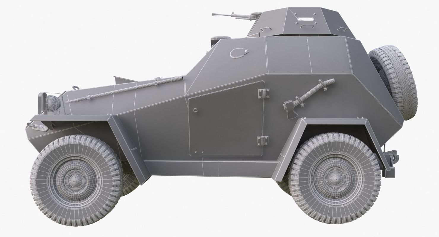 BA 64 Clay Mental Ray 3D model_19