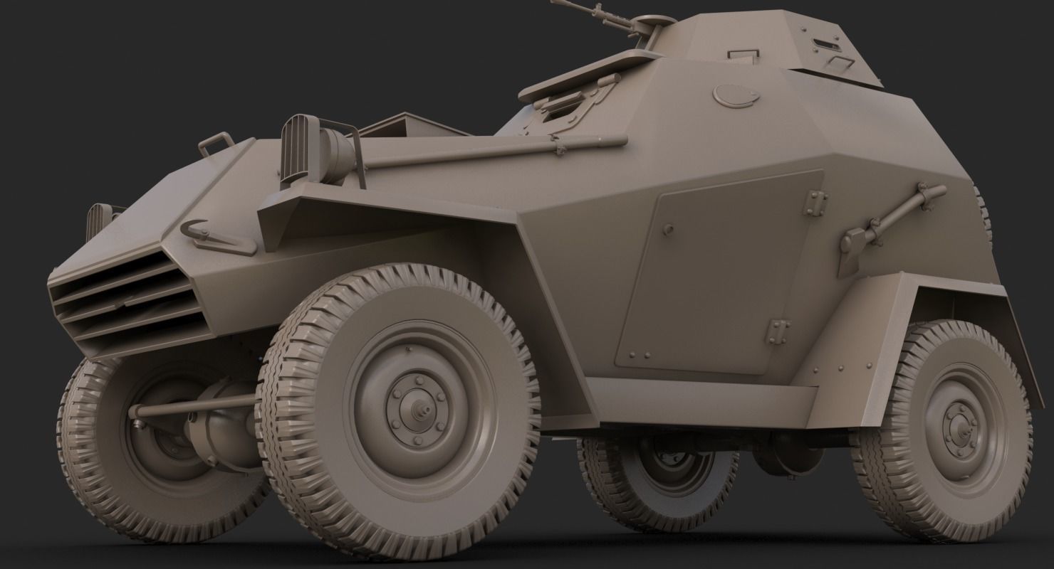 BA 64 Clay Mental Ray 3D model_13