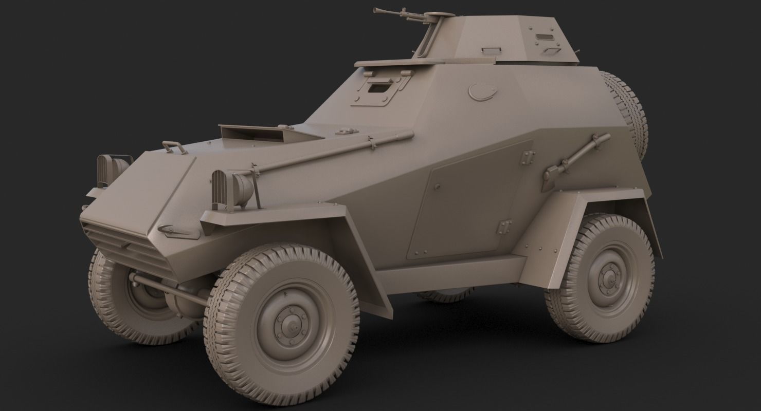 BA 64 Clay Mental Ray 3D model_2