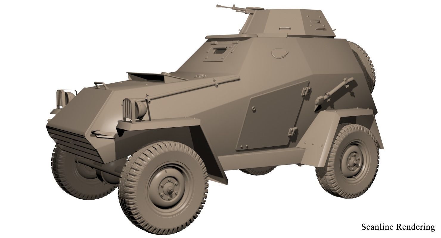 BA 64 Clay Mental Ray 3D model_17