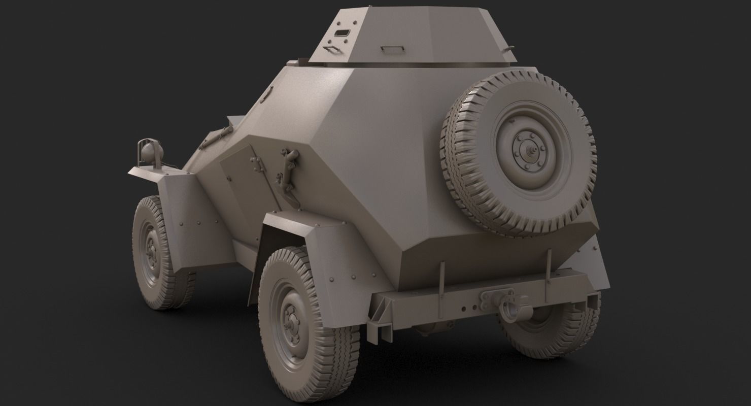 BA 64 Clay Mental Ray 3D model_6