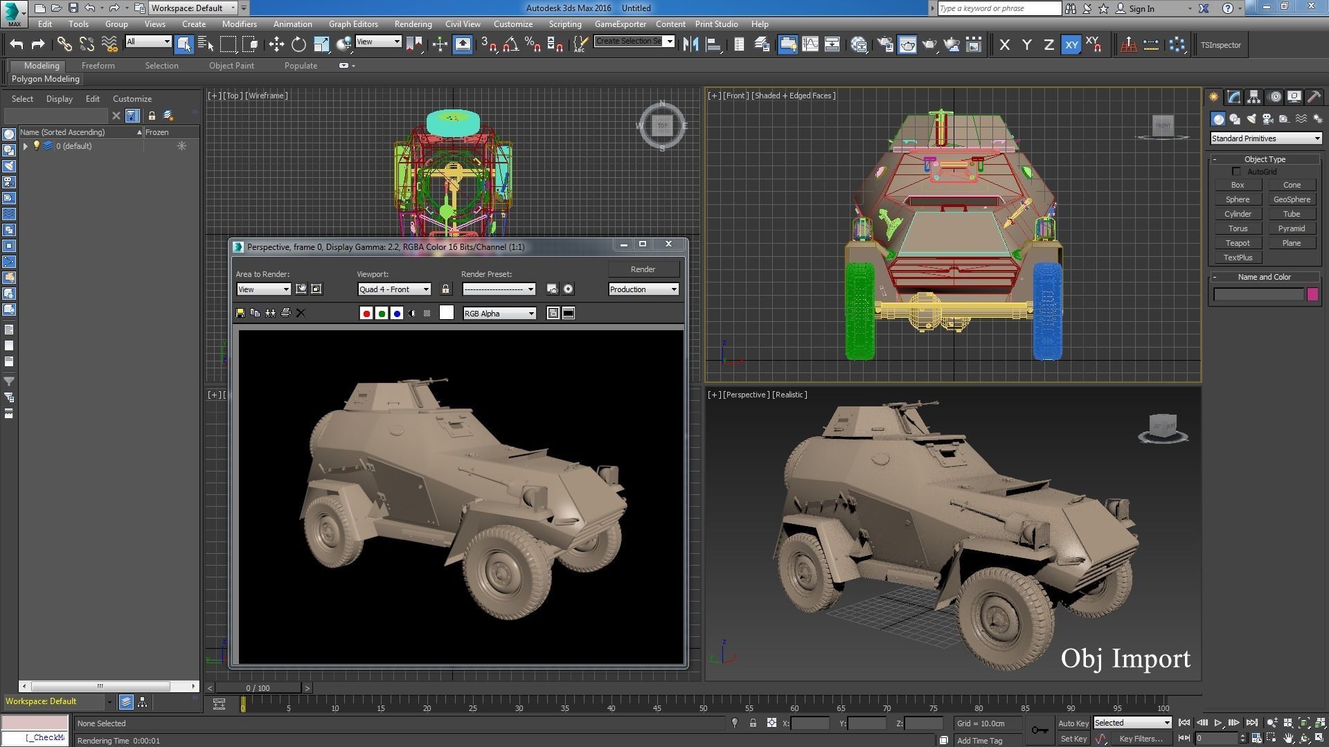 BA 64 Clay Mental Ray 3D model_29