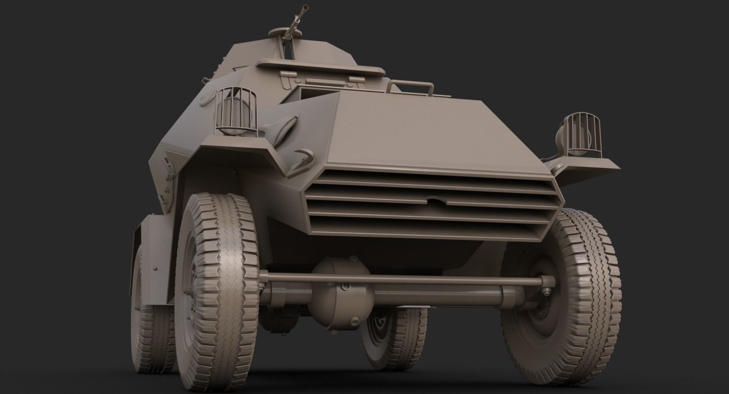 BA 64 Clay Mental Ray 3D model_10