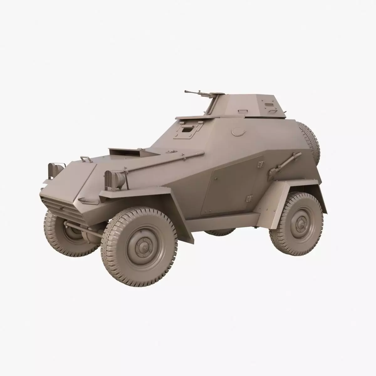 BA 64 Clay Mental Ray 3D model_0