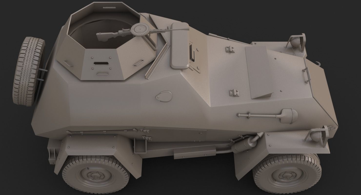 BA 64 Clay Mental Ray 3D model_8