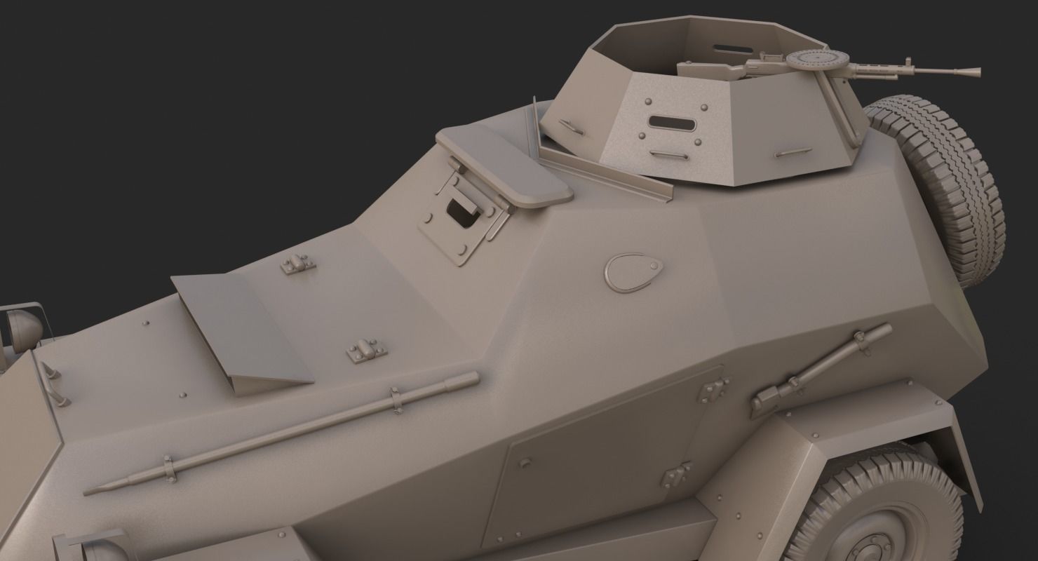 BA 64 Clay Mental Ray 3D model_12