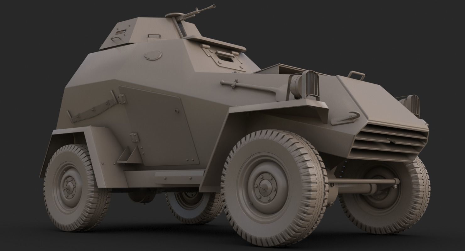 BA 64 Clay Mental Ray 3D model_9