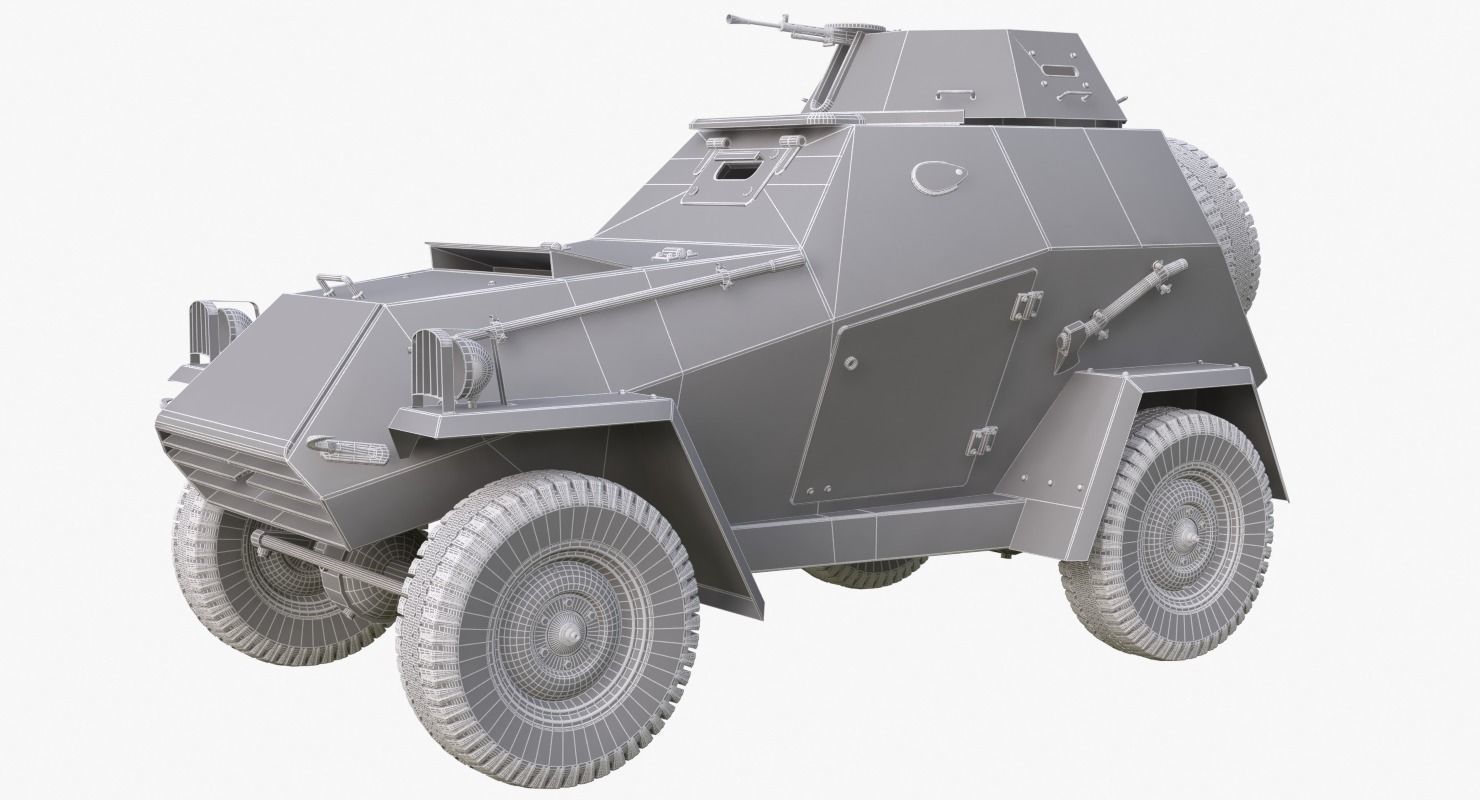 BA 64 Clay Mental Ray 3D model_18